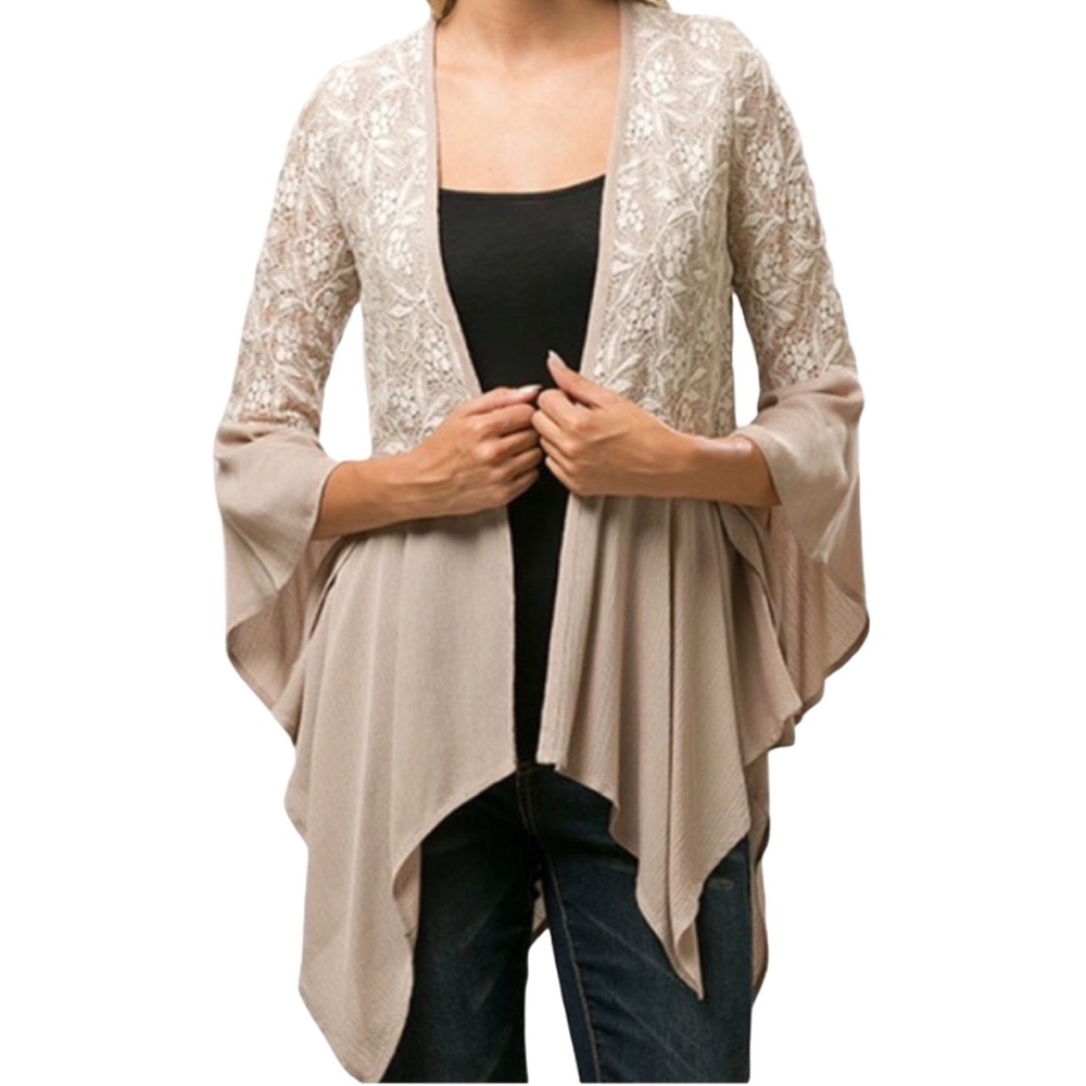 Mocha Floral Cardigan
